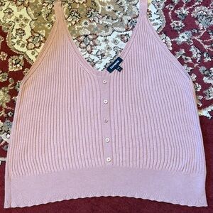 Express Pink Ribbed Camisole tank